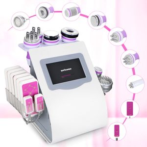 Ultraljudskavitation Multifunktion 9 i 1 40K Slimming Machine Lipo Laser Fat Borttagning Fat Minska kroppsmassageranordningen LIPO-LASER Förlora vikt Skönhetssalongutrustning