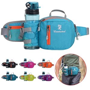 Running Bag Marathon midja Pack Män Kvinnor Utomhus Sport Vandring Cykeltelefon Fanny Gym Fitness Water Bottle Belt Påse 220520