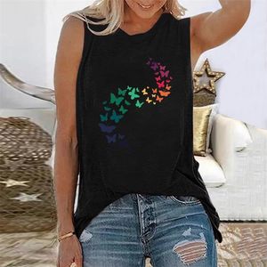 Zobacz Grupa wielokolorowych motyli drukują kobiety T Shirt Harajuku Modna Troeveles Tops Kobieta ubrania Ropa Mjer 220628