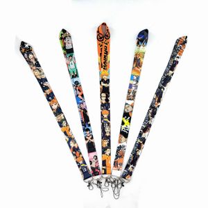 Mobiltelefonband charms anime volleyboll lanyard nyckelring lanyards för nycklar badge id rep halsband tillbehör gåvor grossist