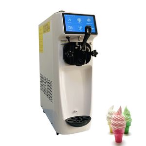 Commercial White Pink Soft Ice Cream Machine Stainless Steel 1 Flavor Sweet Cone Makers 110V 220V