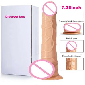 7,5 cala Ogromne dildo penis kutas Whopper Dong Big Realistyczny kształt z ssą masturbator dla dorosłych zabawki seksowne produkty