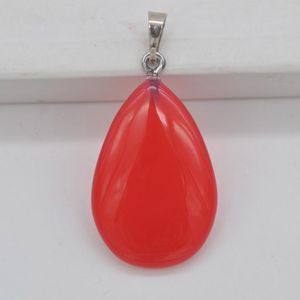 Pendant Necklaces Natural Red Carnelian Stone Bead GEM Water-drop Fashion Jewelry S3142Pendant