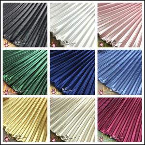 Fabric Clothing Pleated Solid Color Big Stripes Organ Imitation Silk Thread Is Not Transparent Skirt Cloth1