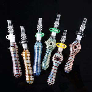 Heady Glass NC Kit Hookahs with Quartz Tips Dab Straw Oil Rigs Silicone Smoking Pipes smoking accessories