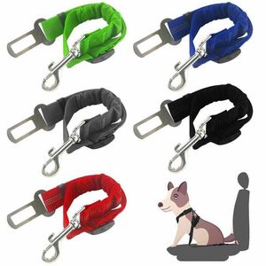 Dog Collars & Leashes Cat Car Safety Belt Adjustable Leash Vehicle Seat Magic Clip Pet Supplies Harness Safe Lever Traction