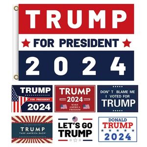 90x150cm Trump Flag Trump 2024 America Hängande fantastiska banners 3x5 ft Digital Print Donald Trump Flagdekor Partihandel