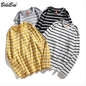 Bolubao Casual Men Longsleved Tshirts Mens Round Neck Bbottoming T Shirt Spring Autumn Mane Loused Tees Shirt Topps 201116