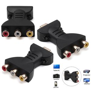 Sinal digital AV 1080p Compatível com HDMI para AV/RCA Adaptador Cabo masculino para 3 RCA Video Audio Cable RGB Conector de diferença de cor RGB