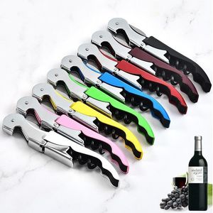 Vinöppnare Rostfritt stål Korkskruv Knivflaska Keps Beainless Steel CorksCrew Bottle Openers Candy Color Multi-Function 0411