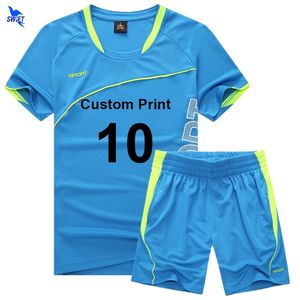 Personal Customize Adult kids Breathable Soccer Set Jerseys Uniforms Suit Children Football Kit Shirt Tracksuit 220704