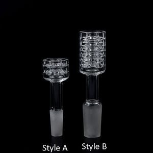 DHL Two Styles Diamond Knot Smoking Quartz Stack Banger 20mmOD 10mm 14mm 18mm Bangers Nails For Glass Water Bongs Dab Oil Rigs Pipes