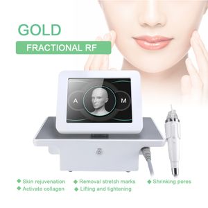 Wrinkle Remover RF Equipment Gold Fractional RF Microneedle Microneedling Machine with 10pins 25pins 64pins Nano Pins Cartridge