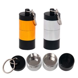 Multifunktionell metallmedicin förvaring Tank Metal Pill Box Smoke Bomb Pill Box Wax burkar Candy Storage Box