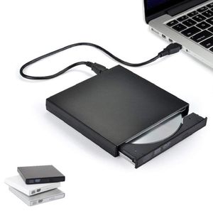 Datorkablar Extern USB 2.0 Slim Extern DVD RW CD -författare Drive Burner Reader Player Optical Drives for Laptop PC Portatil