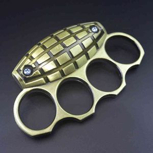Shape Fist Grenade Clasp Muskmelon Legal Four Tiger Finger Boxing with Car Equipment Hand Brace Ring Defense Lllrain