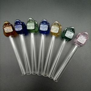 DHL Glass Oil Burner Pipe Thick Pyrex Clear Handle Water Tube Tobacco Dry Herb Burning Pipes Smoking Nail Tubes