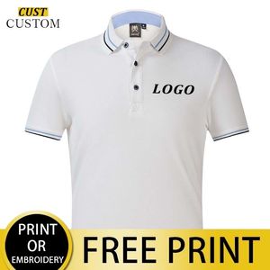 100 Bambusionen-merzerisierte Baumwolle, modisches klassisches Poloshirt, individueller Druck, Stickmuster, Herren und Damen, Freizeit, 220712