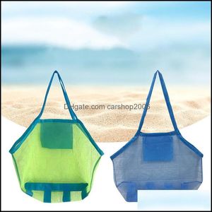 Bolsas de armazenamento Organização em casa Housekee Garden Children Sandbeach Protável Mesh Bag Kids Toys stor Dhrfy