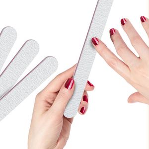 50 stcs Emery Board Nail Files Professionele rode plastic grijs schuurpapier Manicure nagel voor kunst