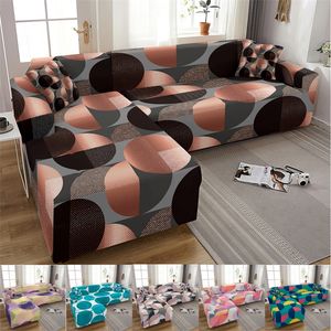 Elastisk soffa omslag för vardagsrumsjusterbart geometriska s chais cover lounge sektionssoffa hörn slipcover l form 220615