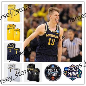 MIT88 College Custom Michigan Wolverines сшита баскетбольной баскетбольной майки Уилл Тшаеттер Деванте Джонс Мусса Диабат Брэндон Джонс -младший Джарон Фолдс