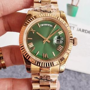 Top Men Mens 41mm Sapphire Rose Gold Daydates Relojes automáticos azules Movimiento mecánico Iced Out Daydate Diamond Watch Montre de Luxe Datejusts Relojes de pulsera