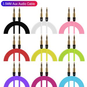 Color Magic Audio Cable Aux Car Cables 3.5mm bil hörlurar högtalarlinje