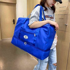 duffle bags Short Distance Travel Bag Women's Large Capacity Luggage Clothes Storage HandBag Multi-functional Portable Anti Splashing Fitness Bag 220707