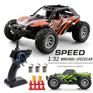 S801 S802 Rc Car 1/32 2.4g Mini High-speed Remote Control Kids Gift For Boys Built-in Dual Led Lights Shell Luminous Toy 220429