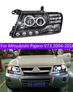 LED-huvudlampan för Mitsubishi Pajero V73 20 04-20 16 Montero strålkastare Turn Signal Lampe LED High Beam Lens Daytime Running Light