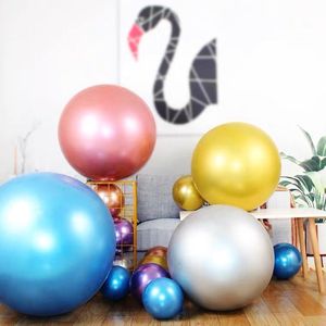 36 tum fest ballong jätte ballonger barn leksaker latex krom metallisk diy bröllop födelsedag baby dusch julbågdekoration ballon