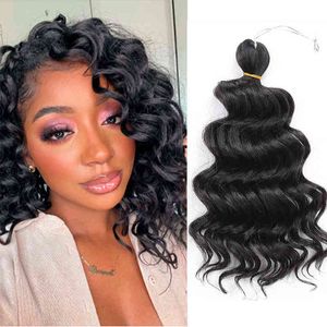 Ocean Deep Wave Crochet Hair With Highlights African Afro Curls 10Inch Natural Synthetic Braiding Extensions Expo City 220610