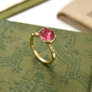 Oval Pink Garnet Rose Gold Ring Gemstone Silver Ladies Crystal Zirconia Ring Jewelry1