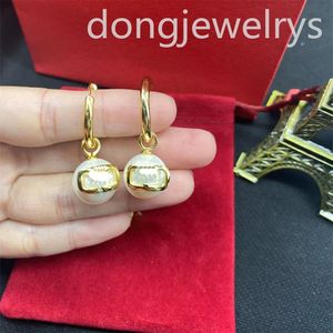 Women Shiny Pearl Earrings Designer Luxury Earrings Woman Earring Dangle Chandelier Charm Stud Dongjewelrys Trend Fashion Ladies Rings