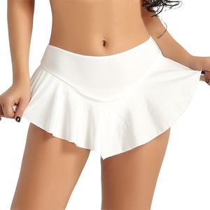 Sexy Short Mini Skirt Women Micro Mini Skirt Dance Clubwear Metallic Pleated Skirt 3 Colors
