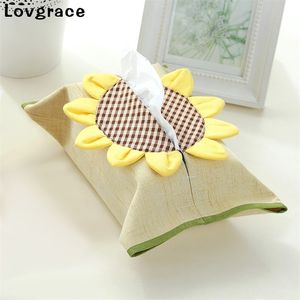 LOVGRACE Creative Cartoon Cotton Casal Tolder Contêiner Napkin Car Tissue Wet Wipes Box Paper 220611