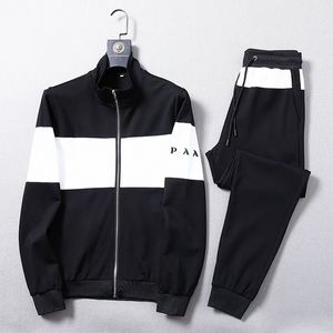 2022 MENS Tracksuit High-end Designer luksusowa bawełniana patchworka Wstążka Rozmiar odzieży sportowej M-3xl Fashion Casual Men Tracks