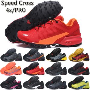 2022 Speed ​​Cross Pro 4 Respire CS Sapatos de corrida para homens ao ar livre Speedcross Pro Runner Treinners Men Sports Sneakers Chaussures Zapatos Jogging Scarpe 36-47