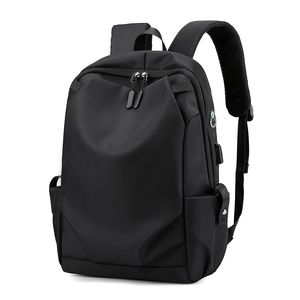 DHL30pcs Rucksack Yong Männer Nylon Plain Große Kapazität Business Lange Laptop Tasche 15,6 Zoll