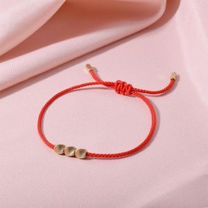 Charm armband feng shui lycklig buddhism röd sträng vax tråd handband armband vänskap yoga bön unika gåva kinesiska smycken rodn22