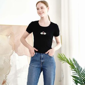 Women s T Shirt Printed animal pattern slim fitting top short sleeve Manufacturer direct sales support customization