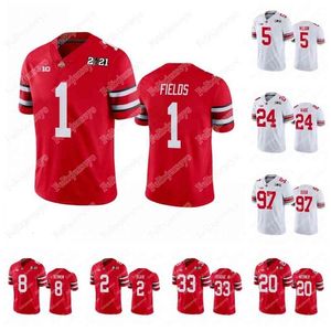 CeoThr Ohio State Buckeyes 2021 National Championship Jersey Joey Bosa Justin Fields Hoak Jagger LaRoe Danny Vanatsky Jack Miller III