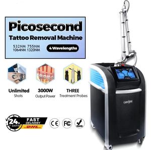 4 våglängder 450ps Pico Laser Pico-second maskin Professionell medicinsk lasrar Acne Spot Pigmentation Tatueringar Avlägsnande 755 nm Cynisure Lazer Skönhetsutrustning