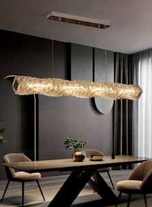 Lyxig matsal LED Crystal Chandelier Creative Design Bar Lighting Modern Kitchen Island Crystal Lamp Home Decor