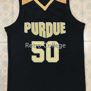 SjZl98 # 50 Caleb Swanigan Purdue Boilermakers College Throwback Basketball Jersey sysar något nummer och namn