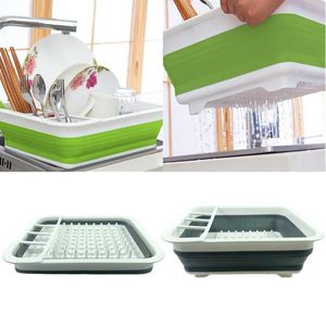 Kitchen Storage & Organization Foldable Dish Drainer Collapsible Large Folding Draining Board Plates Cutlery Stand Racks Home Accessories Or