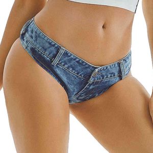 Summer 615# Women's Fashionable Denim Shorts Pants Ultra Short Nightclub Sexy Low Waist Slim