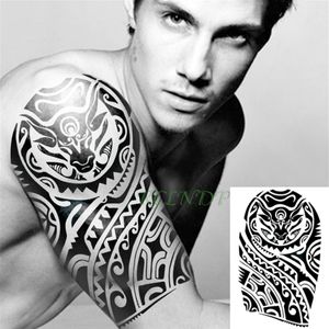 Tatuaje De Pie al por mayor-Pegatina de tatuaje temporal impermeable Totem Tribal Tatto Falso Flash Tatoo Tatouage Patero de mano para niñas para niñas Hombres Men213h