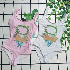 Printed Womens Swimwear Fashion One Piece Backless Swimsuit Vintage Pool Party Swimsuits INS Bathing Suits